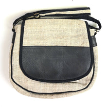 Load image into Gallery viewer, Vegan Recycled Inner Tube and Hemp Saddle Bag - Cream