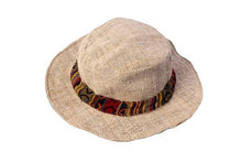 Load image into Gallery viewer, Natural Hemp Hat with Band Trim Edge