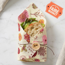 Load image into Gallery viewer, Bees Wrap Reusable Beeswax Sandwich Wrap -Meadow Magic Print