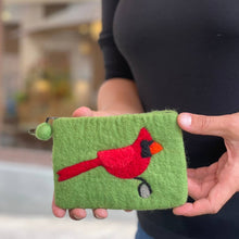 Load image into Gallery viewer, Cardinal Felt Coin Purse: Charcoal