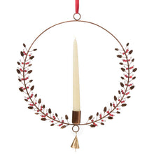 Load image into Gallery viewer, Winterberry Hanging Holiday Candle Wreath
