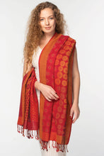 Load image into Gallery viewer, Kalya Wool & Cotton Shawl - Blue Multi