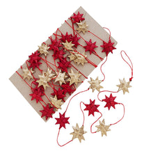 Load image into Gallery viewer, Red & Gold Palm Star Garland