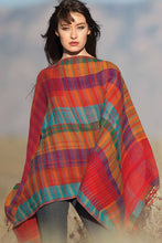Load image into Gallery viewer, Kalya Wool & Cotton Shawl: Black & Silver