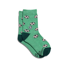 Load image into Gallery viewer, Kids Socks that Support Youth Sports | Green Soccer Balls: Toddler