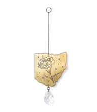 Load image into Gallery viewer, Ohio State Carnation Engraved Suncatcher