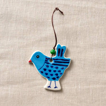 Load image into Gallery viewer, Hand Painted Ceramic Bird Ornament
