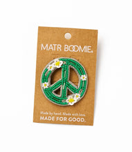 Load image into Gallery viewer, Bala Mani Beaded Peace Brooch Pin - Handmade