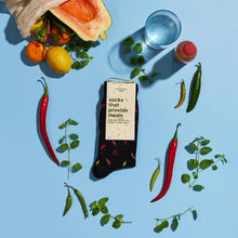 Load image into Gallery viewer, Socks that Provide Meals - Medium (Black Peppers)