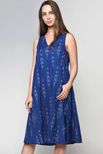 Load image into Gallery viewer, Ikat Handloom Dresses : Navy Blue / L/XL