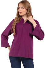 Load image into Gallery viewer, Flax Linen Tunics: Purple / L/XL