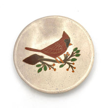 Load image into Gallery viewer, Winter Cardinal Ceramic Ring Dish