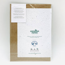 Load image into Gallery viewer, Growing Paper greeting card - Butterfly Print: Plastic Sleeve