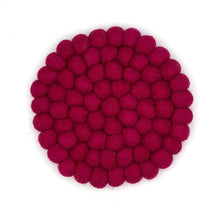 Load image into Gallery viewer, Solid Color Felt Ball Trivet : Purple
