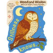 Load image into Gallery viewer, Barn Owl Sticker - Stillness knows. | Woodland Wisdom Collection