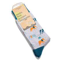 Load image into Gallery viewer, Socks that Protect Elephants - Small (Gray Elephants)