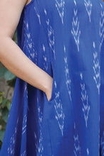 Load image into Gallery viewer, Ikat Handloom Dresses : Navy Blue / S/M