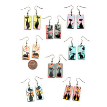 Load image into Gallery viewer, Atomic Cats Mid Century Style Dangle Earrings - Assorted