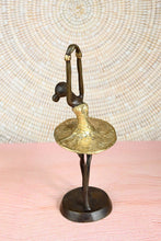 Load image into Gallery viewer, Golden Ballerina in Relevé Burkina Bronze Sculpture