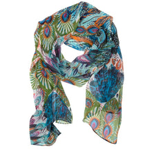Load image into Gallery viewer, Peacock Pattern Scarf