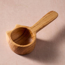 Load image into Gallery viewer, Kijiko Olive Wood Cat Coffee Scoop