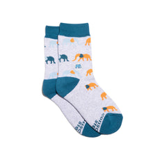 Load image into Gallery viewer, Kids Socks that Protect Elephants | Organic Cotton Kids Sock: Preschool