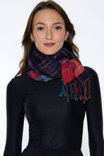 Load image into Gallery viewer, Kalya Wool & Cotton Shawl - Blue Multi
