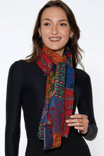 Load image into Gallery viewer, Amiya Fine Wool Shawls: Red Multi Patchwork
