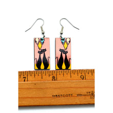 Load image into Gallery viewer, Atomic Cats Mid Century Style Dangle Earrings - Assorted