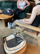 Load image into Gallery viewer, Vegan Recycled Inner Tube and Hemp Saddle Bag - Cream