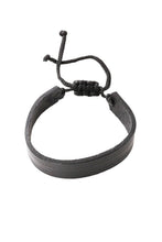 Load image into Gallery viewer, Black Adjustable Leather Bracelet from Kenya - Wide