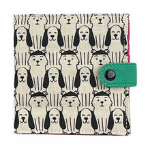 Load image into Gallery viewer, Canvas Square Wallet - Vegan Wallet - Black Dogs