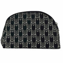 Load image into Gallery viewer, Cat Print Cosmetic Case - Gift for Cat Lovers - Fair Trade: Black