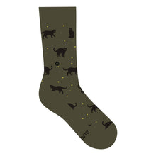 Load image into Gallery viewer, Socks that Save Cats (Green Cats) - Medium