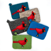 Load image into Gallery viewer, Cardinal Felt Coin Purse: Charcoal