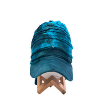Load image into Gallery viewer, Blue Tie Dye Cap with Headband | Tie at Back