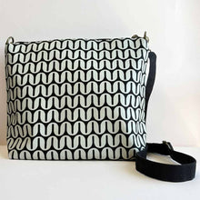 Load image into Gallery viewer, Medium Canvas Handbag - Geometric Purse - Vegan Crossbody: Forest Green