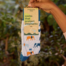 Load image into Gallery viewer, Socks that Protect Elephants - Small (Gray Elephants)