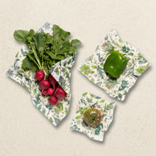 Load image into Gallery viewer, Bees Wrap Reusable Beeswax Food Wraps 3 Pack - Herb Garden