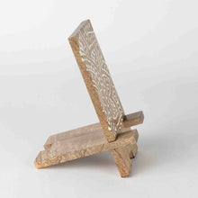 Load image into Gallery viewer, Vasai Mango Wood Phone Stand - Mandala *