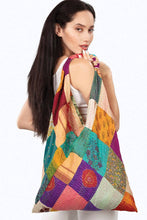 Load image into Gallery viewer, Kantha Silk Triangle Bags