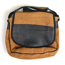 Load image into Gallery viewer, Vegan Recycled Inner Tube and Hemp Saddle Bag - Olive Crossbody Bag
