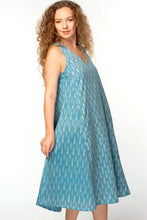 Load image into Gallery viewer, Ikat Handloom Dresses : Steel Blue / L/XL