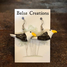 Load image into Gallery viewer, Bald Eagle Balsa Earrings
