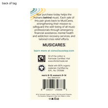 Load image into Gallery viewer, Socks that Support Music - Medium (Green Pianos)