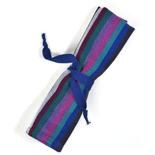 Load image into Gallery viewer, Zero Waste Artisan Made Utensil Wrap: Cobalt