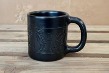 Load image into Gallery viewer, Black Ceramic Handled Mug with Etching