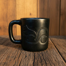 Load image into Gallery viewer, Black Ceramic Handled Mug with Etching