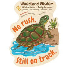 Load image into Gallery viewer, Turtle Sticker - No rush. Still on track. | Woodland Wisdom Collection