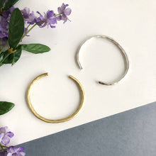 Load image into Gallery viewer, Textured Twig Cuff - Silver